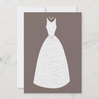 Invitación a vestir con Boda blanco marrón