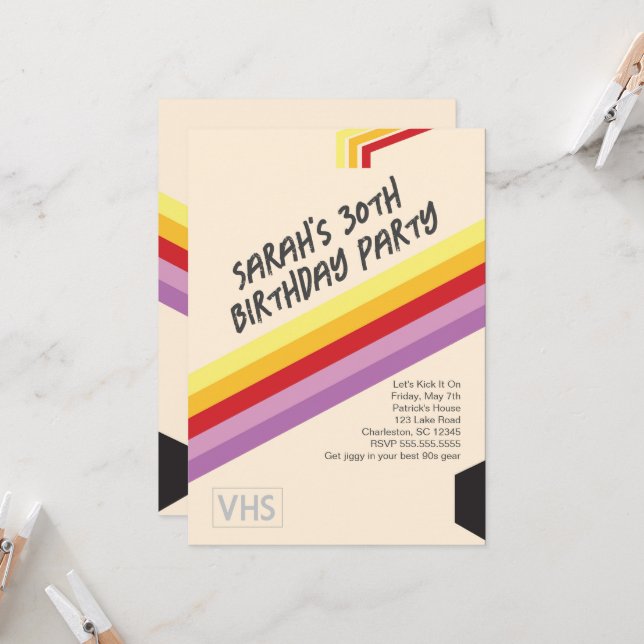 Invitación a VHS de los años 90 (Anverso/Reverso In Situ)