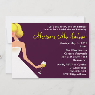 Invitación a vino nupcial con perlas