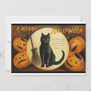 Invitación a Vintage Merry Halloween