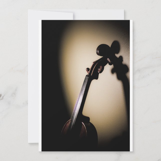 Invitación a violín Aviso considerando (Anverso)