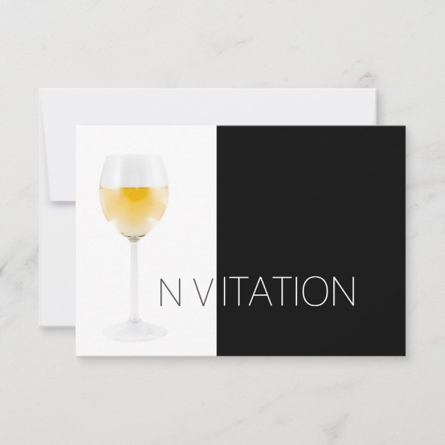 Invitación a Vip de la fiesta de cócteles del vino (Anverso)