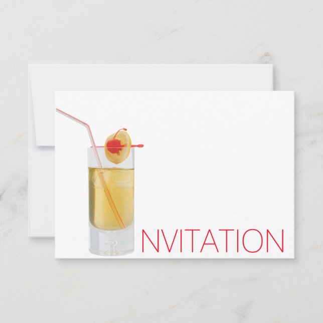 Invitación a Vip para una fiesta de cócteles de be (Anverso)