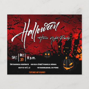 Invitación a volante de la fiesta de Halloween de 