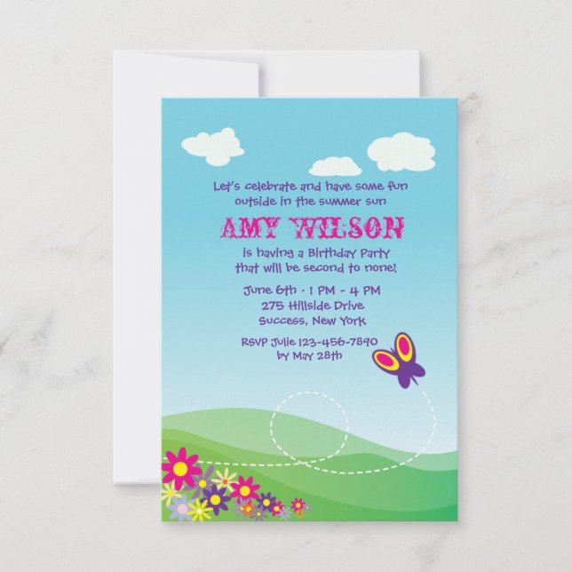 Invitación a vuelo de mariposa (Anverso)