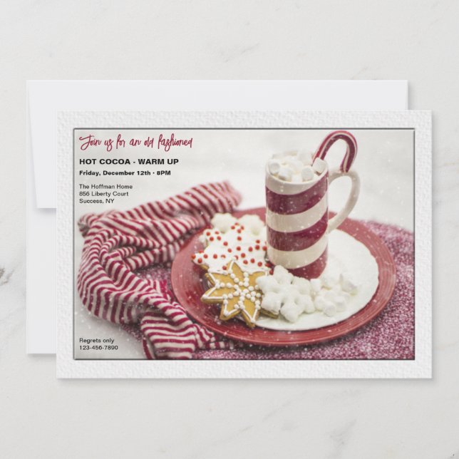 Invitación a Warmup de cacao caliente (Anverso)