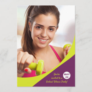 Invitación a Wavy Design Photo Fitness