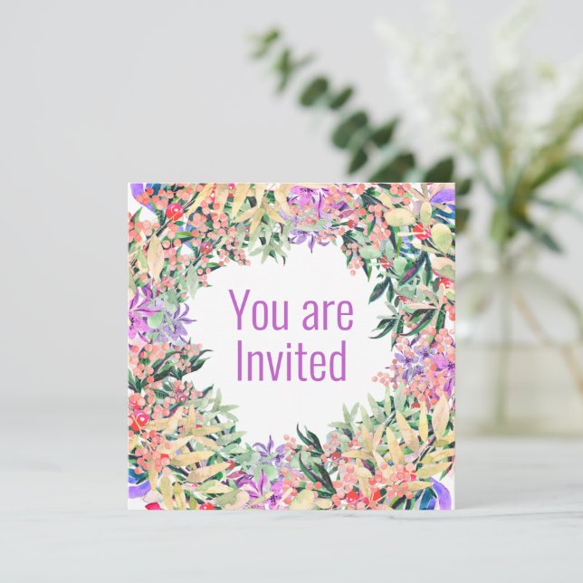 Invitación a Wedding Shower (Anverso de pie)