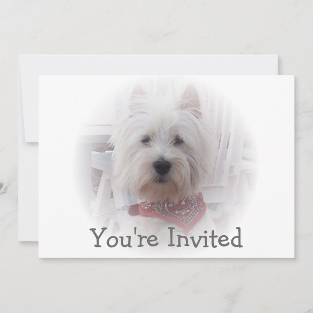 Invitación a West Highland Terrier (Anverso)