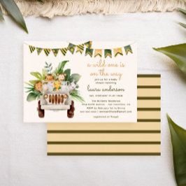 Invitación A Wild One Safari de Animales de la Jungla Baby Sh