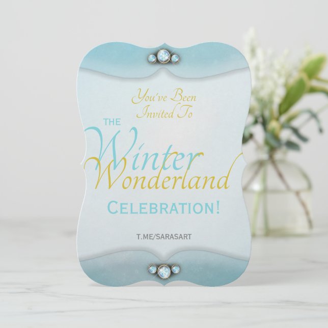 Invitación a Winter Wonderland (Anverso de pie)