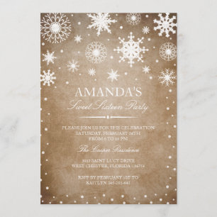 Invitación a Winter Wonderland Sweet 16