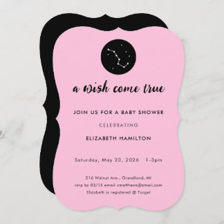 Invitación A Wish Come True Big Dipper Baby Shower Invitation