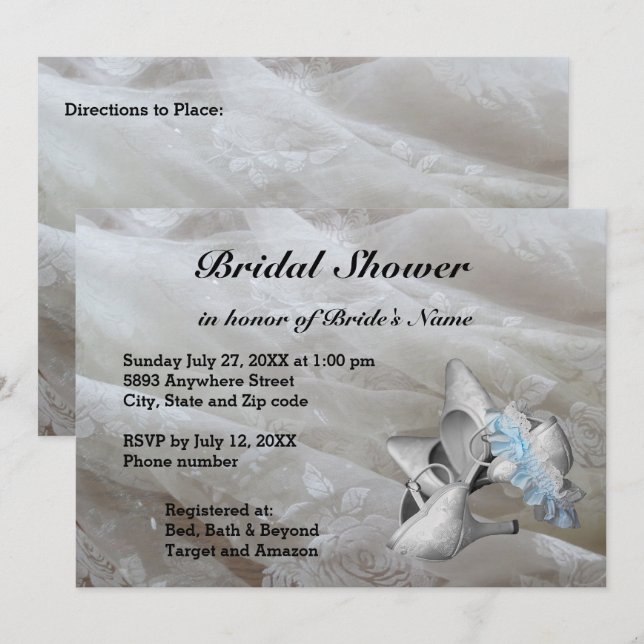 Invitación a zapatillas, correa de madera y ducha  (Anverso / Reverso)