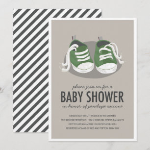 Invitación a zapatillas para zapatillas para bebés