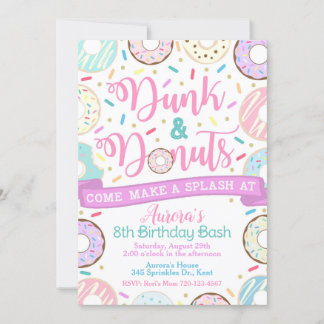 Invitación a zorras y donuts, invitación a fiestas