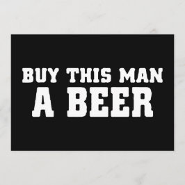 Invitación aa31 compra cerveza a este hombre despedida de sol