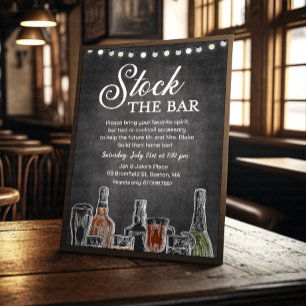 Invitación Abastece el bar parejas ducha mixta