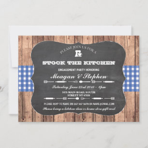 Invitación Abastece La Cocina Fiesta De Compromiso Pareja Reg
