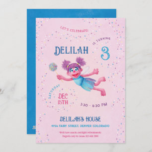 Invitación Abby Cadabby Sesame Street Birday Party