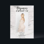 Invitación Abedul Blanco Rústico Foto Moderna Dulce 16 Tenden<br><div class="desc">Personaliza como quieras.</div>