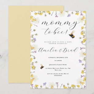 Invitación Abeja a mamá de Baby Shower para que se haga tan d