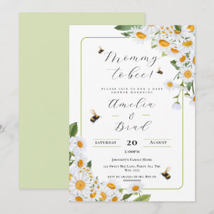 Invitación Abeja a mamá de Baby Shower para que se haga tan d