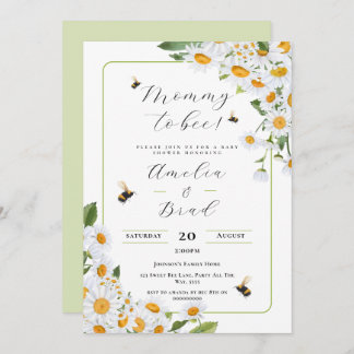 Invitación Abeja a mamá de Baby Shower para que se haga tan d