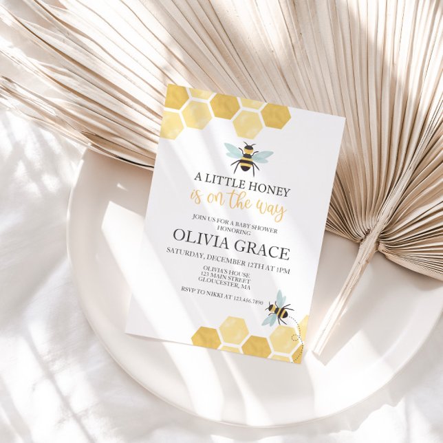 Invitación Abeja Baby Shower de Little Honey Bee (Subido por el creador)