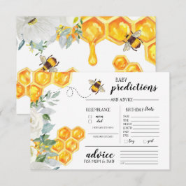Invitación Abeja Bumble de Panal Floral | Juego de Adivinanza
