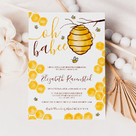 Invitación Abeja de abeja de abeja cutánea acuarela ducha de