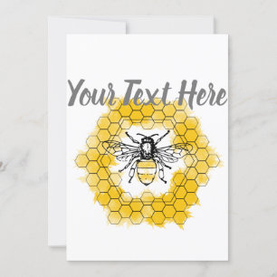 Invitación Abeja de miel Bumblebee verano y primavera