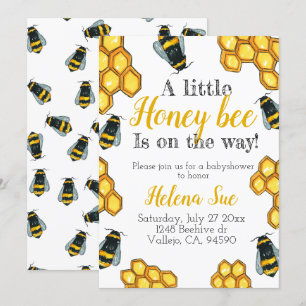 Invitación Abeja de miel dulce