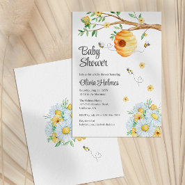 Invitación Abeja de miel y Baby Shower de Chamomille
