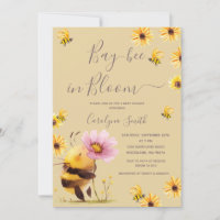 Abeja en flor Daisy Flower Baby Shower