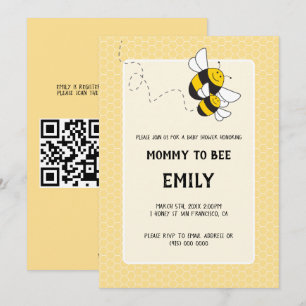 Invitación Abeja Madre a la Fiesta de la Abeja Bebé Invitació