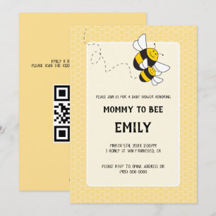 Invitación Abeja Madre a la Fiesta de la Abeja Bebé Invitació
