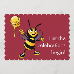 Invitación Abeja roja rosca HaShana
