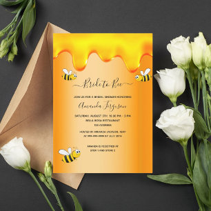 Invitación Abejas torpes novia a abeja gotea miel de novia