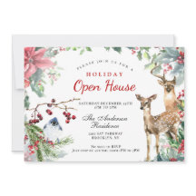 Abierto de feriado a los navidades Wreath Deer & B