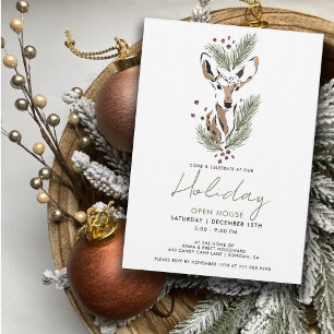 Invitación Abierto de Fiesta Rusa de Acuarela Deer