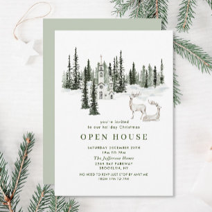 Invitación Abierto de vacaciones de invierno para Navidades c