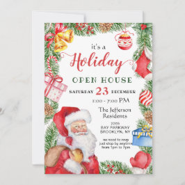 Invitación Abierto el feriado de Navidades de Santa Claus