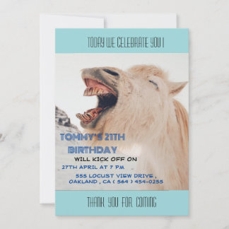 Invitación "¡Abierto para sorpresas de cumpleaños!"