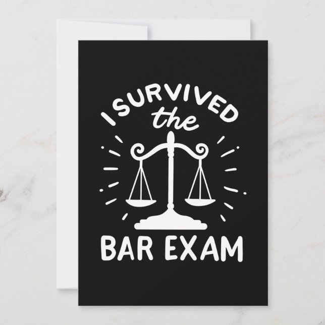 Invitación Abogado Sobrevivió Al Examen De Admisión (Anverso)