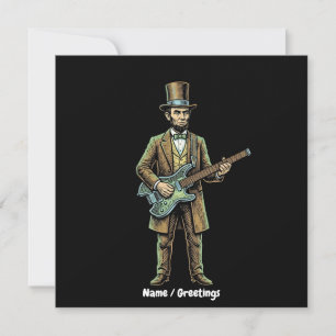 Invitación Abraham Lincoln tocando Guitarra sin Cabeza en Blo