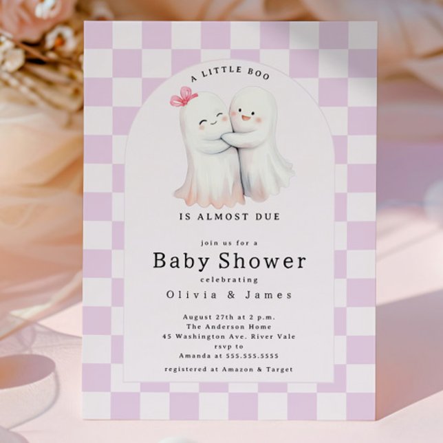 Invitación Abrazando Baby Shower de la pareja fantasma (Subido por el creador)