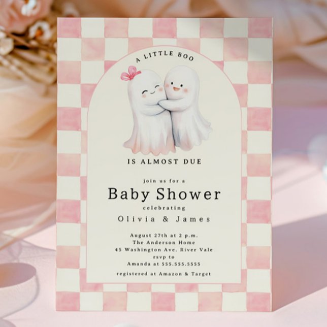Invitación Abrazando Baby Shower de la pareja fantasma (Subido por el creador)