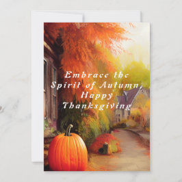 Invitación Abrazar el espíritu del Feliz Día de Acción de Gra