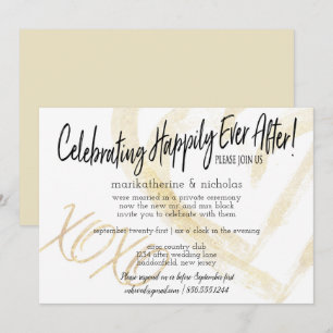 Invitación Abrazos, Besos y Corazones Fiesta Post Boda